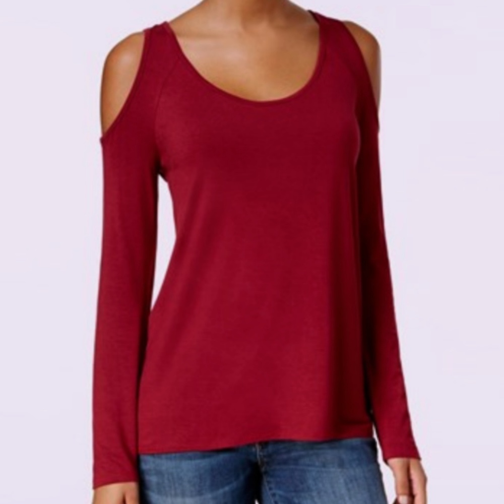 Kut from the Kloth Cold Shoulder Open Back Top	L - Picture 4 of 5